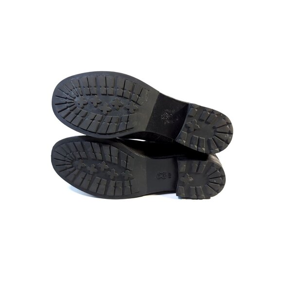 Tory Burch Boots Black Leather Ankle Boots Size 11 - Picture 8 of 9